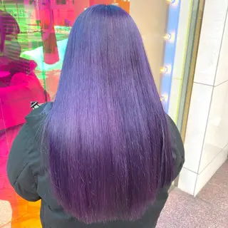 セミロング カラー レイヤーカット/ 透明感カラー/みずほのヘアスタイル