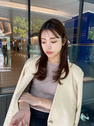 ロング カラー 顔骨格似合わせカット 乾陽菜のヘアスタイル