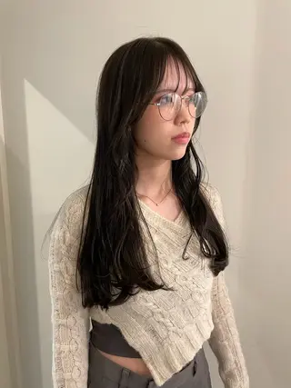 ロング カラー 渋谷 留菜のヘアスタイル