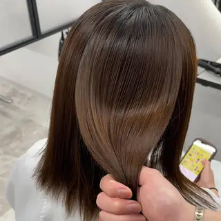 セミロング パーマ Ren. 🦋デザインカラーのヘアスタイル