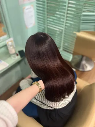 セミロング カラー 🌙Runa つや髪 /モテ/カットのヘアスタイル