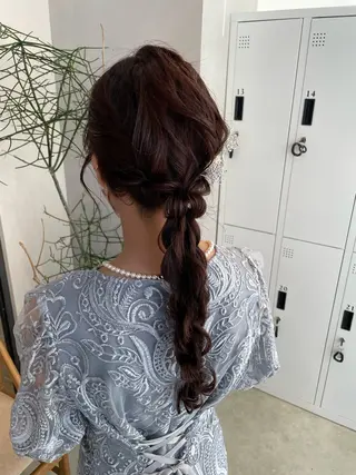 ヘアアレンジ 透明感カラー✨艶髪 制作🌱山根あゆみのヘアスタイル