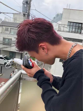 ショート カラー パーマ ヘアアレンジ メンズ 💎髪質改善特化💎 RUITOのヘアスタイル