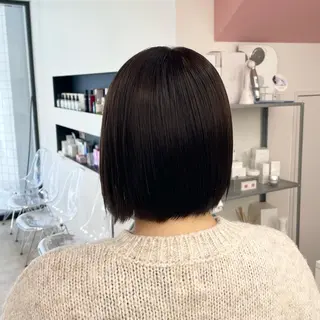 ショート カラー パーマ ヘアアレンジ メンズ キッズ ネイル マツエク・マツパ アイブロウ mona/ ストレートスタイル✨のヘアスタイル