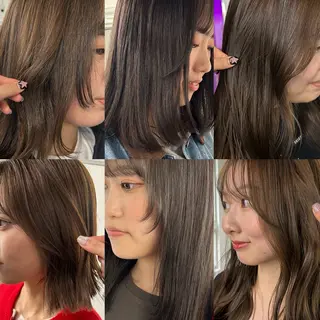 セミロング カラー maho/ブリーチ なし垢抜けカラー♡のヘアスタイル