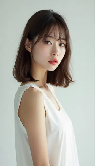 ミディアム 前山未依亜 マエヤマミイアのヘアスタイル