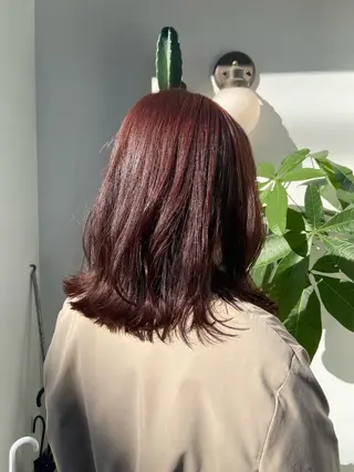 セミロング カラー なかむら ゆきのヘアスタイル