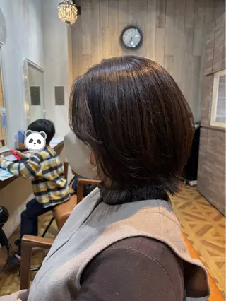 ミディアム カラー ボブ/ショート/金田 夏葵のヘアスタイル