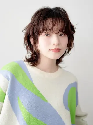 ミディアム パーマ "オトナ髪”/ LAKA TOCCAのヘアスタイル