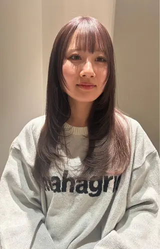 ロング Una並木坂　透明感カラー&髪質改善&韓国ヘア所属・モテ髪美容師♡ ひなたのヘアスタイル