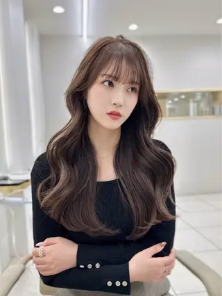 ロング カラー MAEUL NAGOYA所属・前髪顔周り/レイヤー 韓国/桔川恒のヘアスタイル