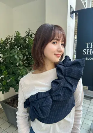 ミディアム 鎌倉 彩のヘアスタイル