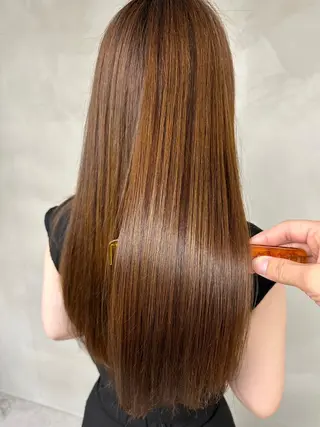 セミロング カラー beautism clock所属・韓国風🇰🇷うる艶 レイヤー/海青🫧のヘアスタイル