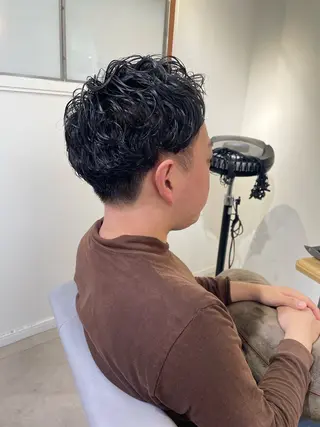 ショート パーマ メンズ メンズ特化/お任せ可 矢場町/モモコ🍑のヘアスタイル