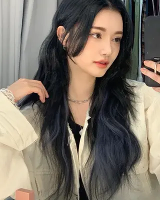 ロング カラー 韓国/うる艶カラー 💙ayana💙のヘアスタイル