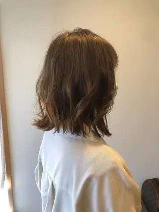 ミディアム カラー ヘアアレンジ 永井 亜実のヘアスタイル