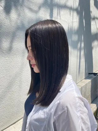 ミディアム カラー ヘアアレンジ GLOSS 心斎橋 山上のヘアスタイル