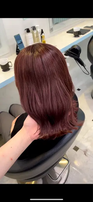 カラー 🍒♡艶髪暖色カラー saaya♡🍒のヘアスタイル