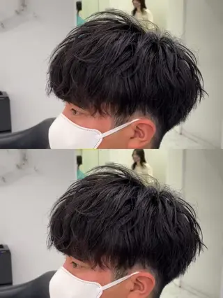 パーマ ヘアアレンジ メンズ Ryo横浜韓国ヘア/ 曲がる縮毛矯正特化のヘアスタイル