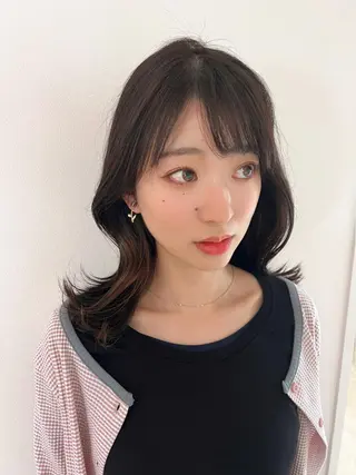 セミロング カラー 垢抜けのプロ🪄 honoのヘアスタイル