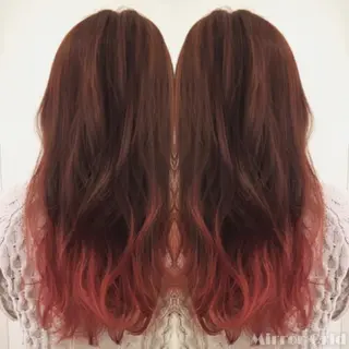 セミロング カラー due hair 京都駅前店 MILBON オージュア認定サロン【デューヘアー】所属・ハイトーンブリーチ 土坂 由志【京都】のヘアスタイル