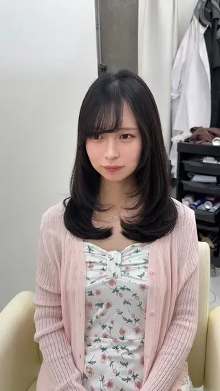 セミロング パーマ ARMONY表参道所属・韓国風専門 RYOのヘアスタイル