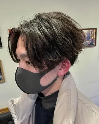 メンズ 髪質改善×白髪ぼかし 美容師✂️武澤龍賀のヘアスタイル