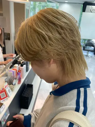 ショート カラー メンズ 🐥くまがい💛 ダブルカラー／パーマのヘアスタイル