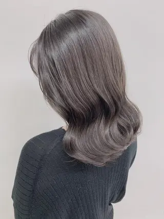 ミディアム カラー ⛄️冬の透明感 カラー⛄️大西のヘアスタイル