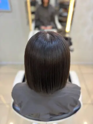 ミディアム カラー はらだ すずのヘアスタイル