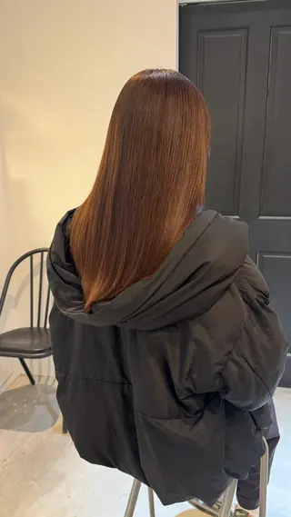 ロング 華奈/オリーブ/ ベージュ/抜け感🥣のヘアスタイル