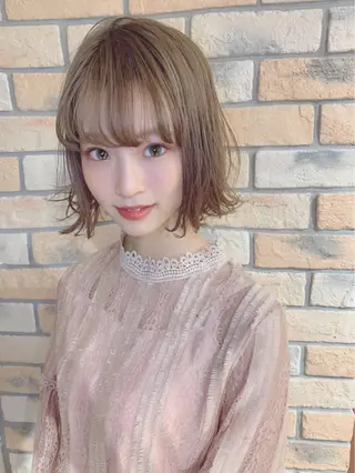 ミディアム カラー ヘアアレンジ 【公式】amble luxe池袋東口🩷のヘアスタイル