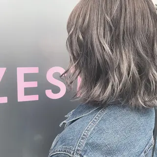 ミディアム カラー AMI ウルフパーマ/メンズのヘアスタイル