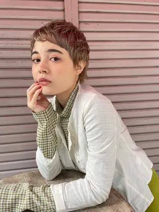 ショート カラー ショート/ボブ/ 心斎橋/宮脇美奈のヘアスタイル