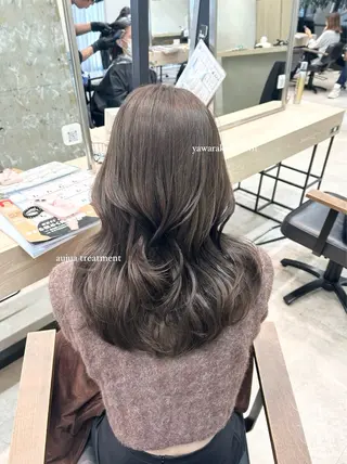 セミロング rio¦ブラウン¦暗 髪¦縮毛矯正🌙のヘアスタイル