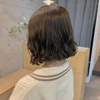 ミディアム カラー パーマ akane/ベージュ /オリーブ/ブラウンのヘアスタイル