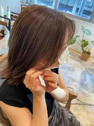 セミロング バレイヤージュモデル 小林匠❤️‍🔥のヘアスタイル