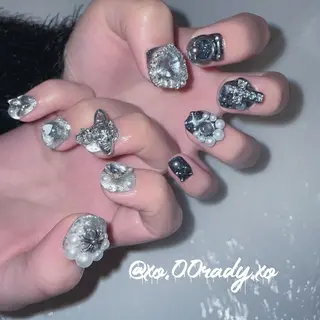 ショート カラー ヘアアレンジ メンズ キッズ ネイル マツエク・マツパ ⛓Miyu ⛓のネイルデザイン