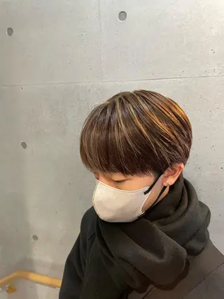 ミディアム カラー パーマ メンズ 🔥メンズ超特化🔥 青木海斗のヘアスタイル