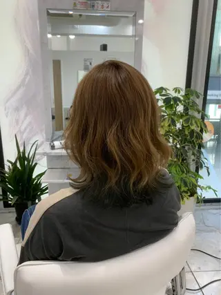 ミディアム カラー ヘアアレンジ 🧸縮毛矯正特化 金澤 彩香🎀のヘアスタイル