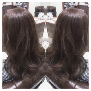 ミディアム セミロング ロング カラー biscohair 髪にドラマを。のヘアスタイル