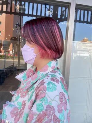 ミディアム カラー 高橋 みく/ minim 暖色のヘアスタイル