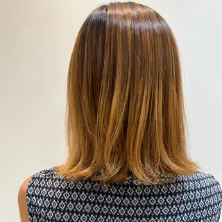 ミディアム ダブルカラー🌷✨ 守屋紗希のヘアスタイル