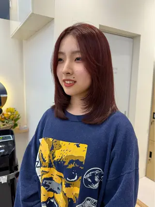 ミディアム カラー 🪭risa 暖色/レイヤー🪭のヘアスタイル