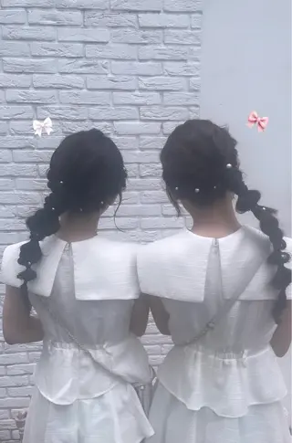 ヘアアレンジ hiyori /透明 感ピンク/ラベンダーのマツエク・マツパデザイン