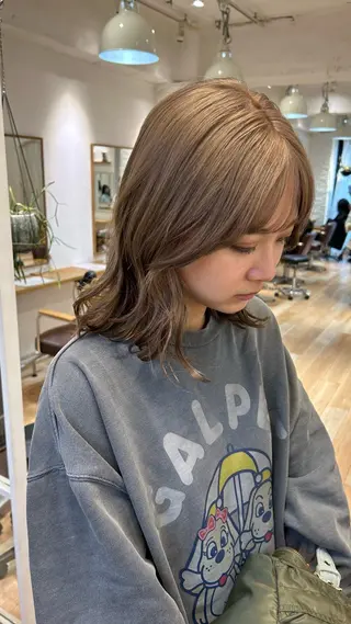 ミディアム カラー じゅわっと暖色カラー 🍊Moemiのヘアスタイル