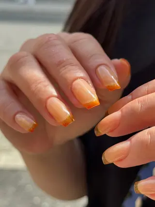 ネイル なんば堀江/育爪施術 ニュアンス✻Kaphのネイルデザイン