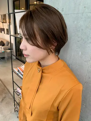 ショート ピンクベージュ/新潟 万代/高橋桃葉🍑のヘアスタイル