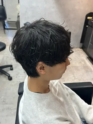 ショート パーマ メンズ ツイストスパイラル/ メンズ特化/中川誠也のヘアスタイル