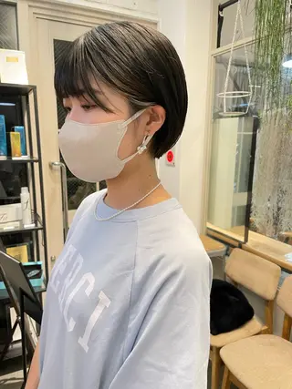 ミディアム ヘアアレンジ 小顔レイヤー×コンパ クトボブ/林隆平のヘアスタイル